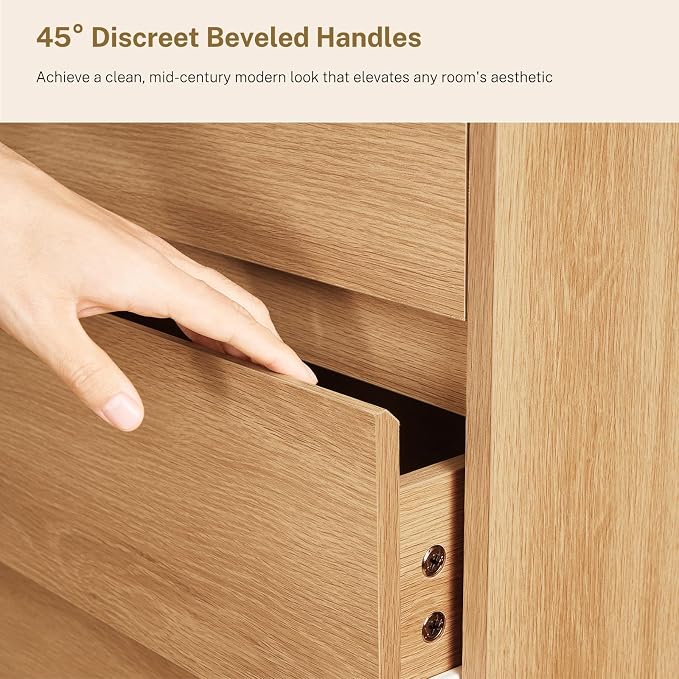 A-natural, 6 Drawers Curved Edge