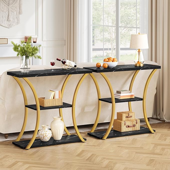 Gold+black Marbled