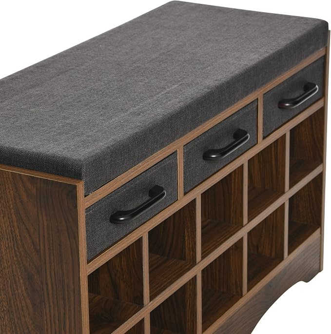 Walnut Wood Finish/Grey