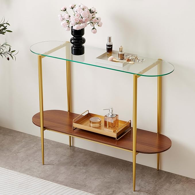 Clear & Walnut