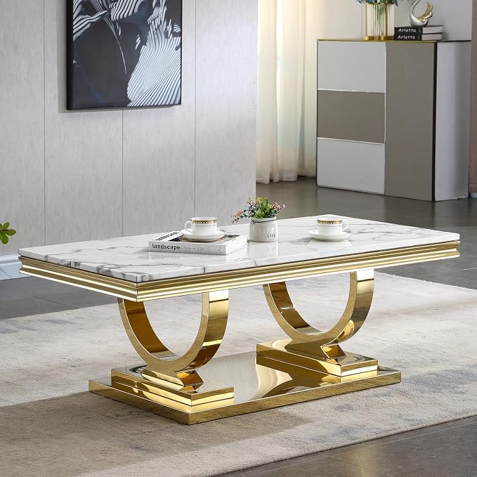 Coffee Table - White Gold