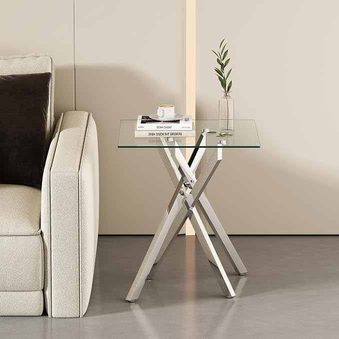 Square Top & Silver Base