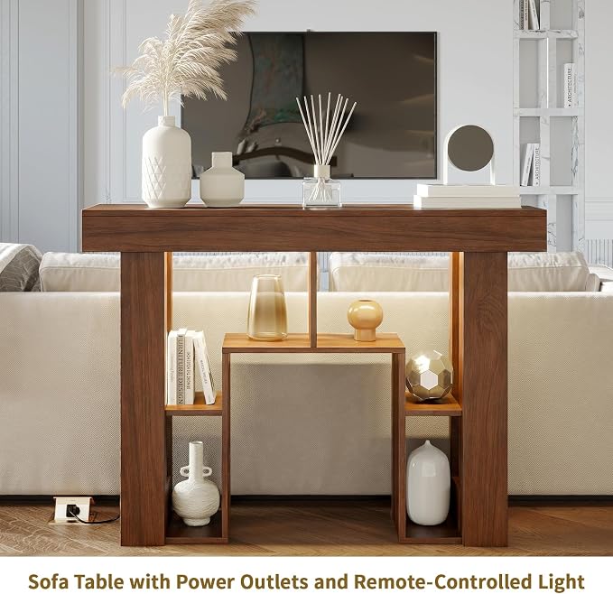 Console Table-walnut