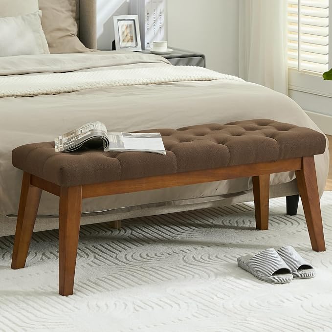 Brown-linen-tufted