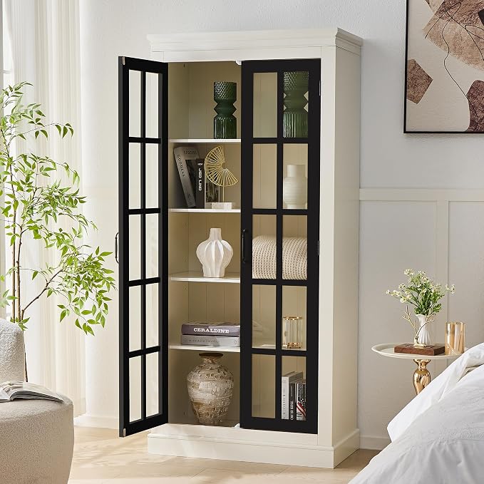 Black + White W/ Lattice Window