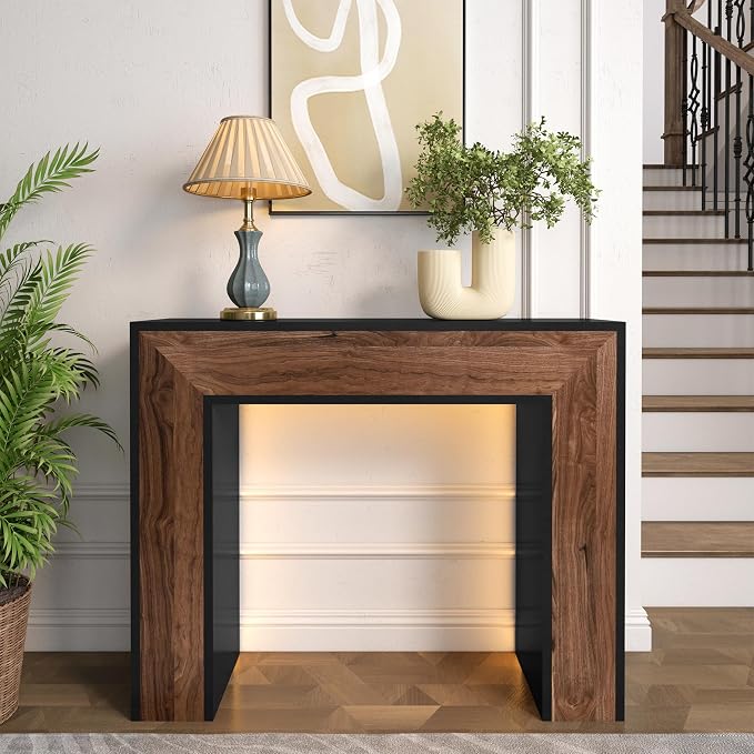 Black/ Walnut/Without Shelf