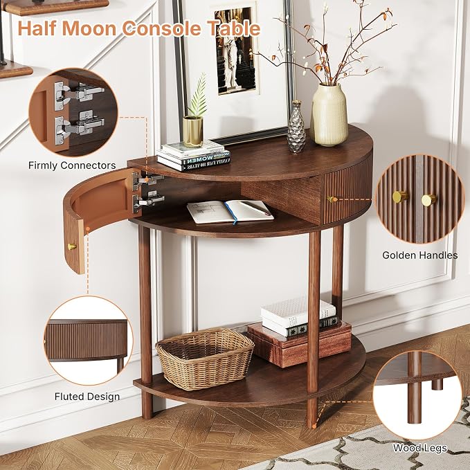 Walnut - Fluted Design