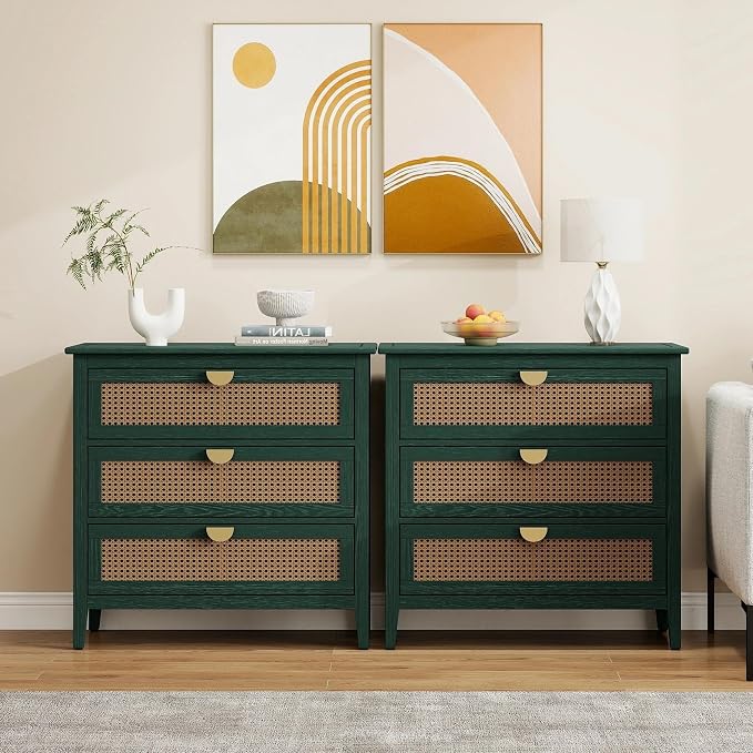 Green 3 Drawer Set of 2