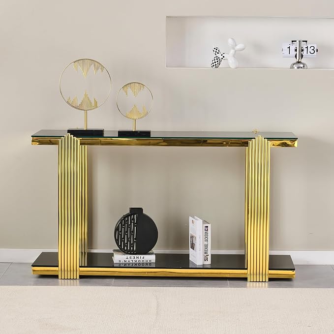 Black & Gold Console Table