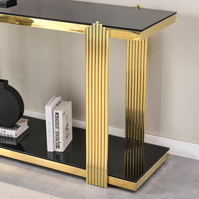 Black & Gold Console Table