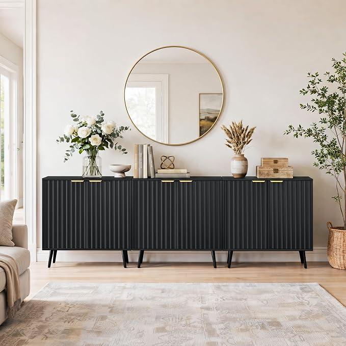 Black丨fluted Panel