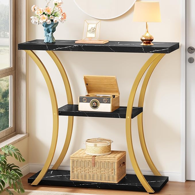 Gold+black Marbled