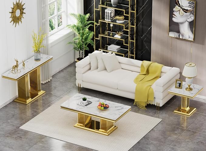 Coffee Table - White Gold