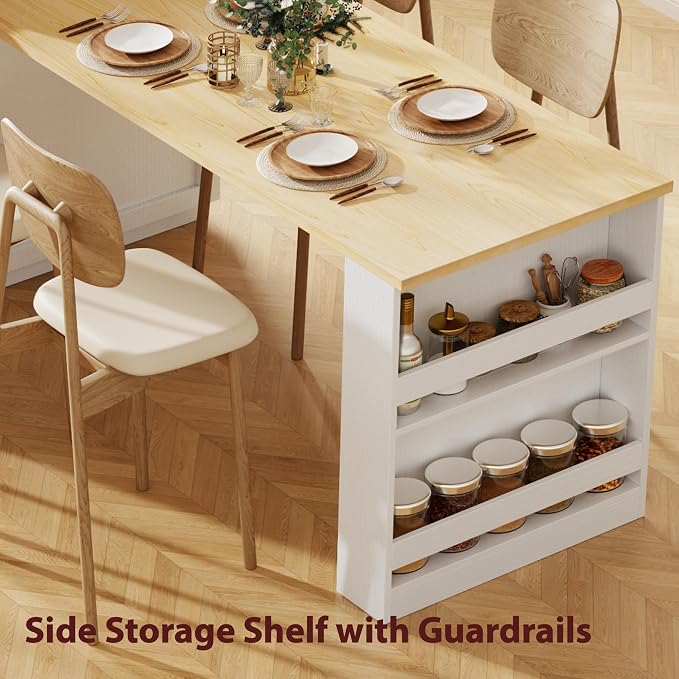 White Oak + Natural Wood Grain Table + Mdf