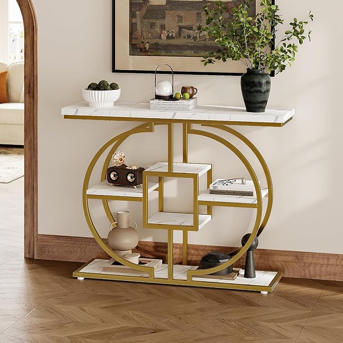 Gold and White
