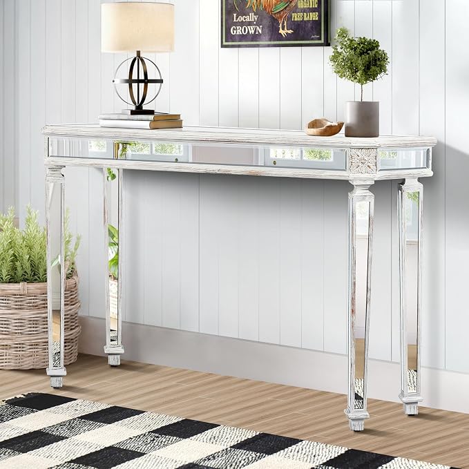 Silver Mirrored With Silver Legs