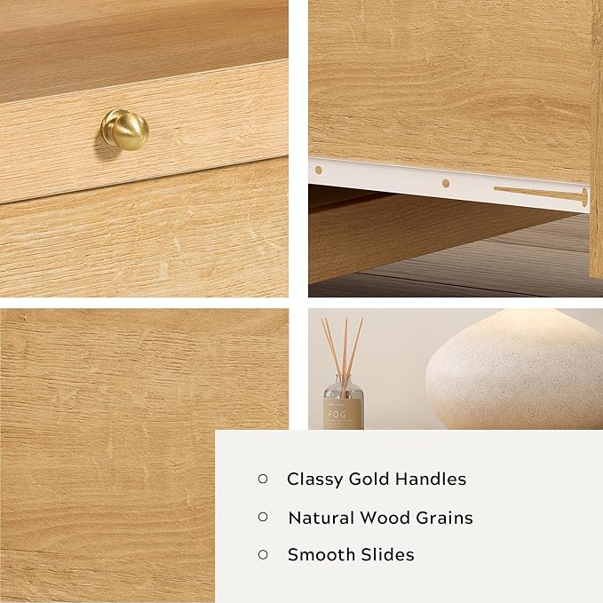 1 Drawer/Natural Oak