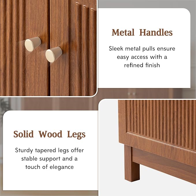 Walnut Fluted