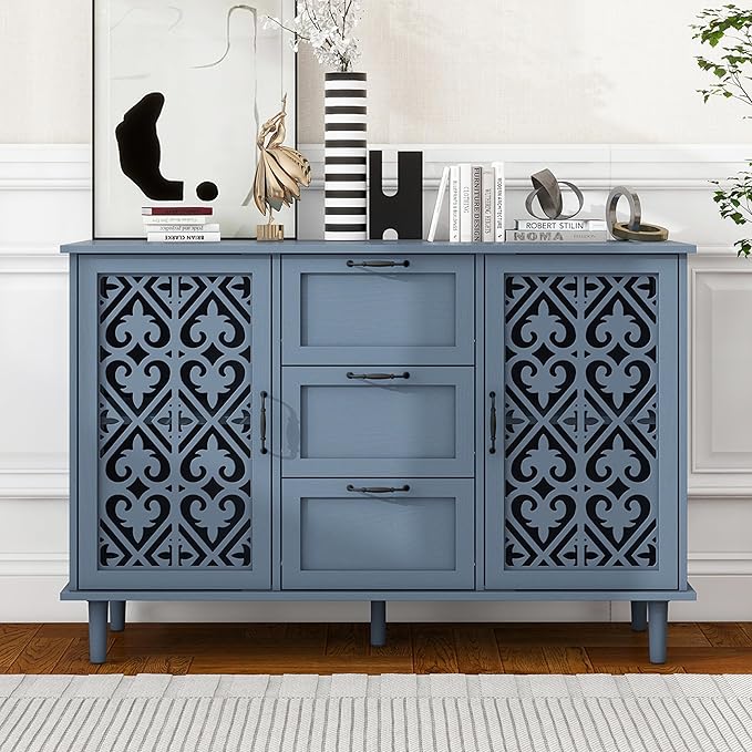 Blue_2 Doors 3 Drawers