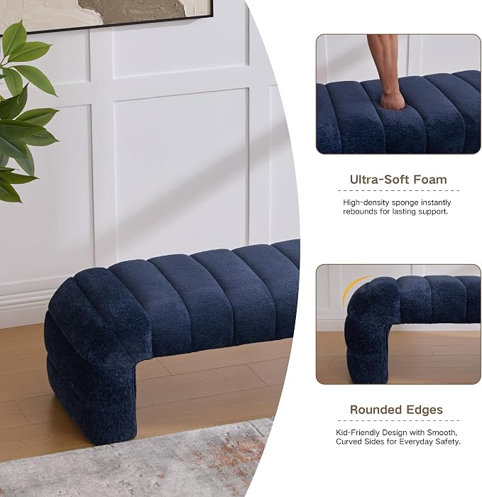 Navy Blue 69.7''w
