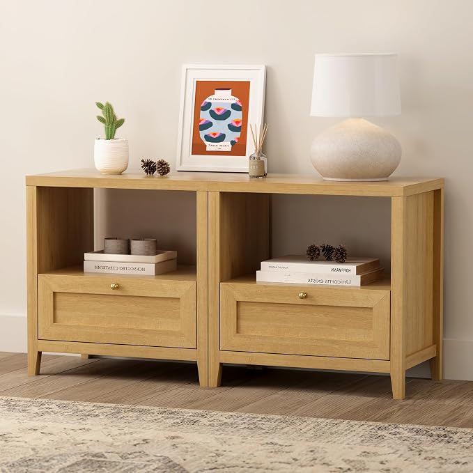 1 Drawer/Natural Oak