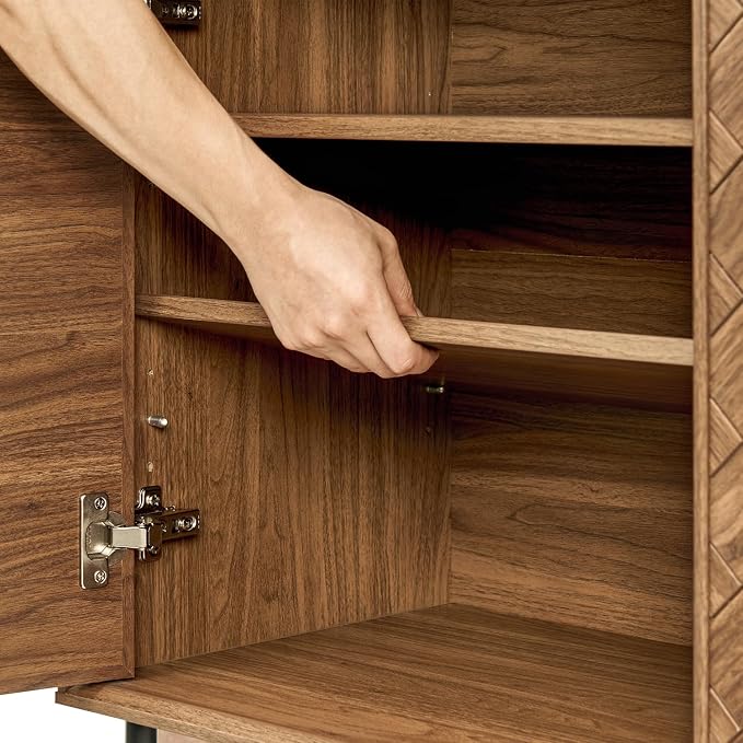 Walnut Herringbone Cabinet