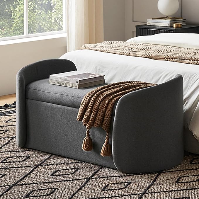 Dark Gray Fabric, Curved