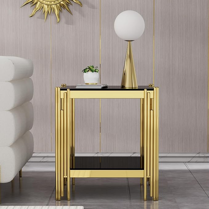 Gold & Black, End Table