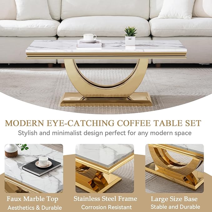 White Gold-coffee Table