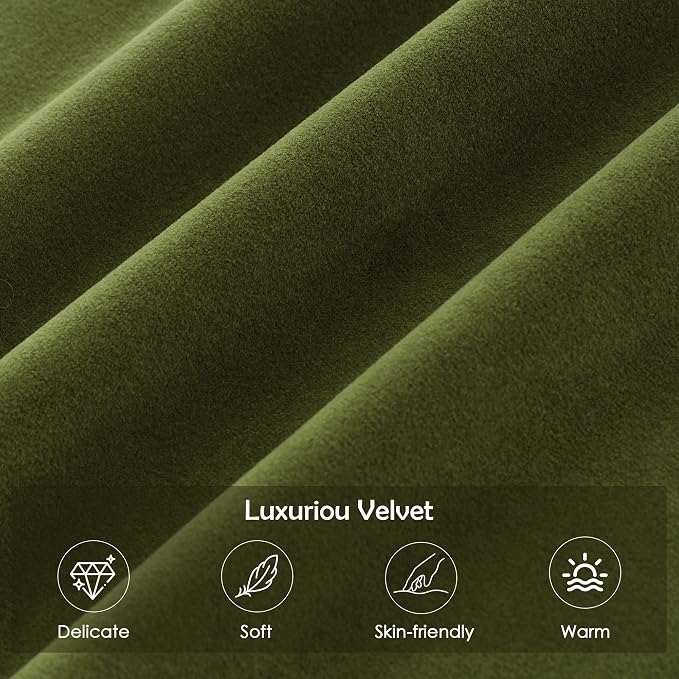 Olive Green Velvet