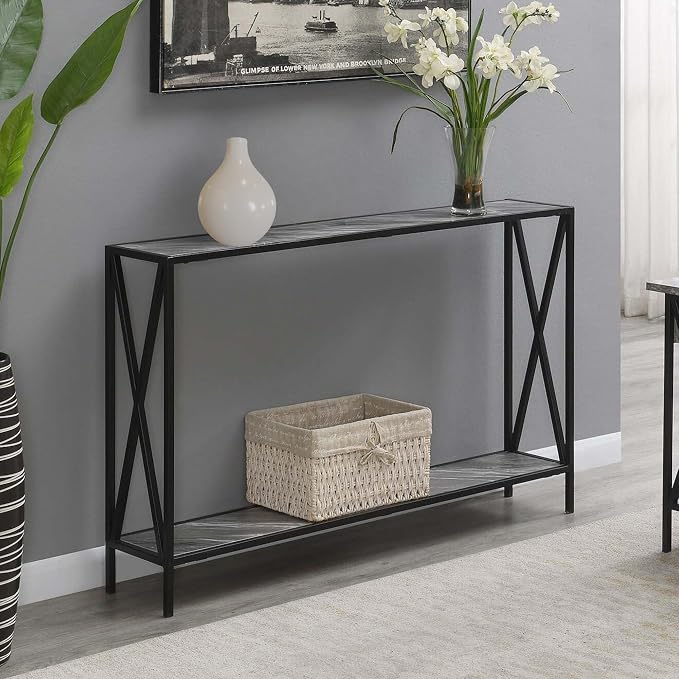Gray Faux Marble/Black