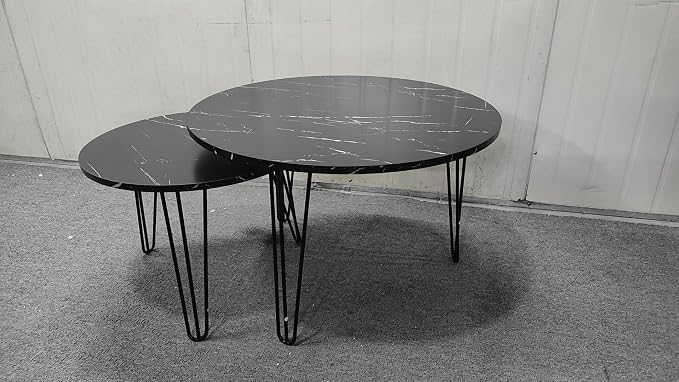 Black + Wood+metal + Round