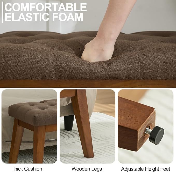 Brown-linen-tufted