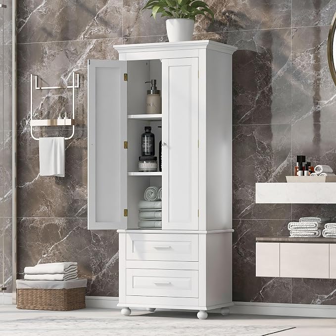 White 2 Drawers