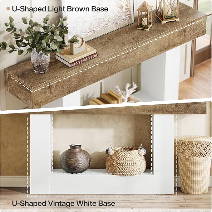 Light Brown & White