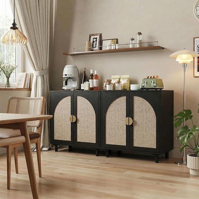 Rattan Doors-black-1pcs