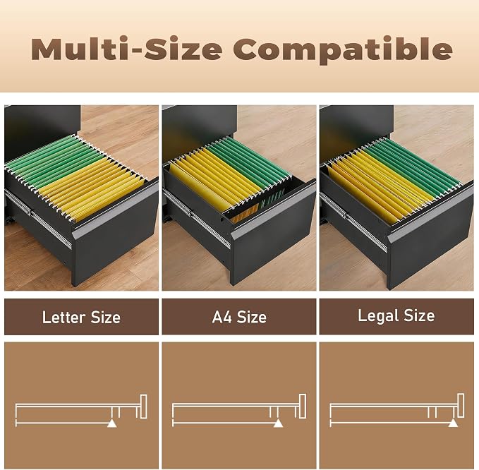 Matte-black 2-drawer Mobile