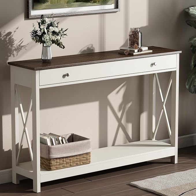 Antique White & Brown