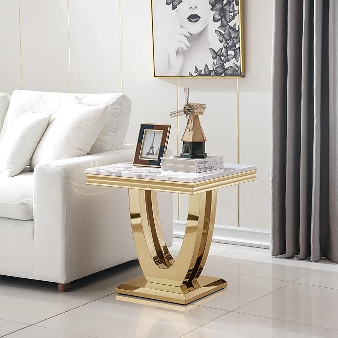 Style3:end Table-white&gold