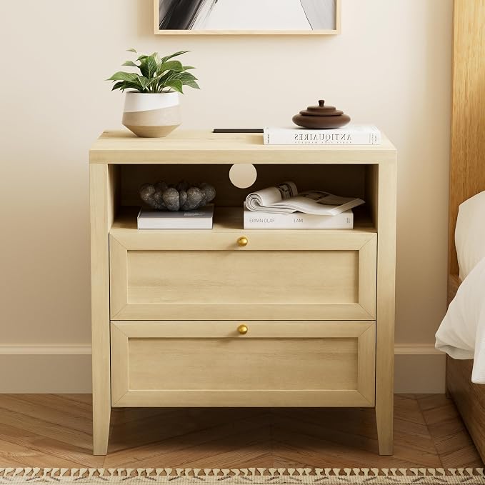 2 Drawers/Light Oak