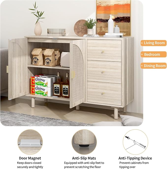 Beige_2 Door 3 Drawer