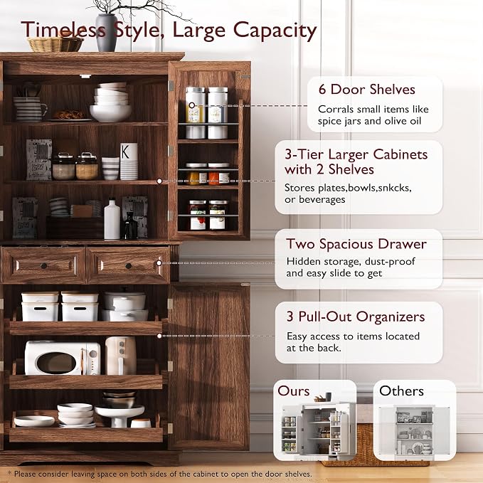 Brown (With 3 Pull Out Shelves)