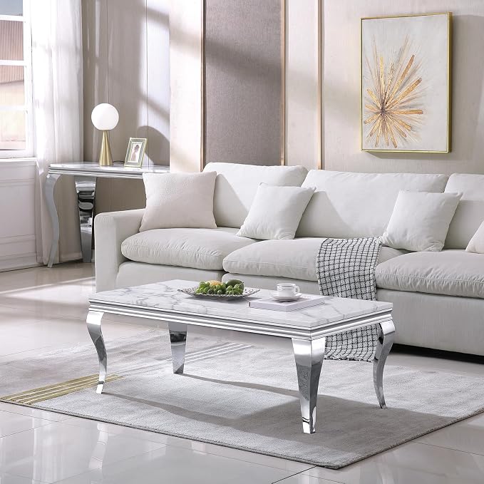 Coffee Table-silver White