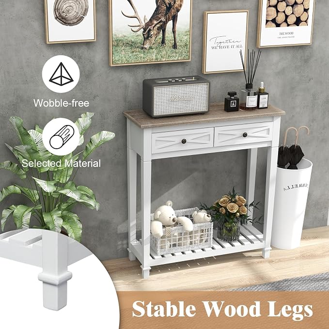 White-2 Drawers
