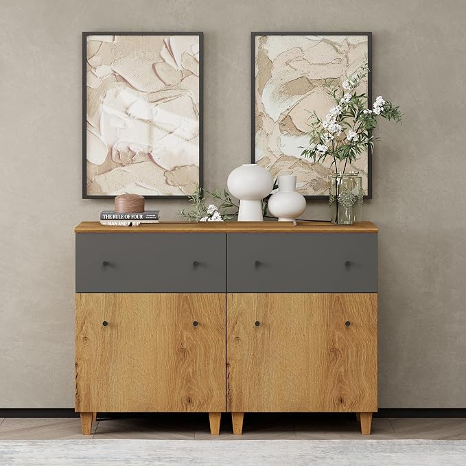 Oak Brown&dark Grey