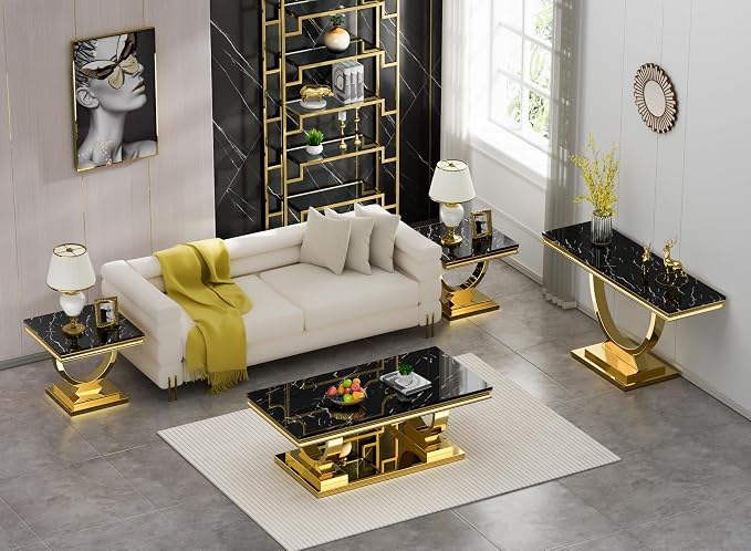 Style1: Coffee Table-black &Gold