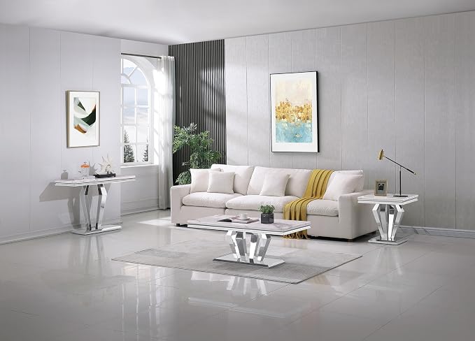 White Silver-end Table