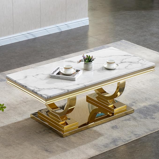 Coffee Table - White Gold