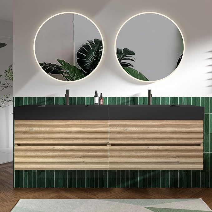 Rough Oak / Black High-rim Sink