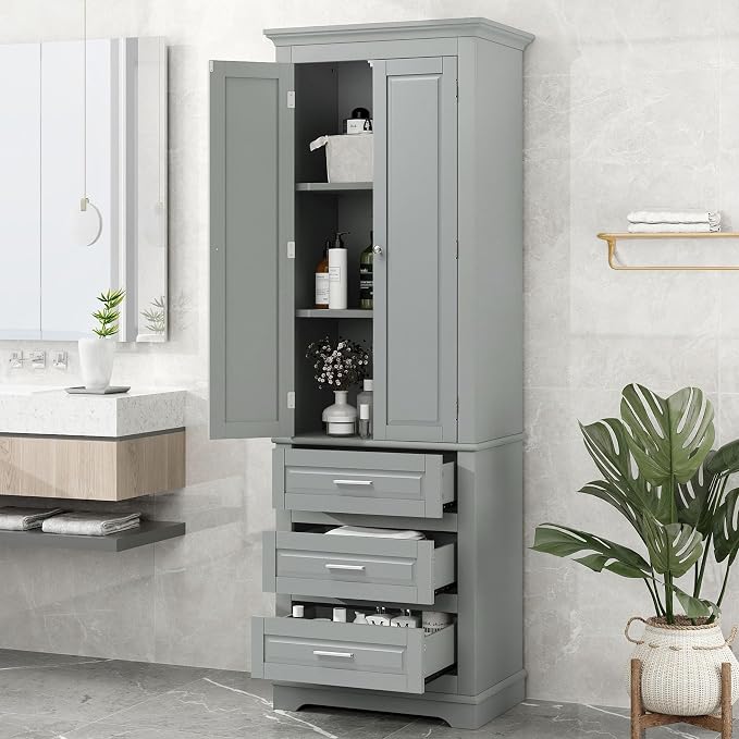 Grey 3 Drawers